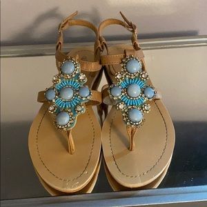 Blue crystal Sandals